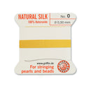 Griffin Yellow Silk No.0 - 0.30mm for Precision Pearl & Bead Stringing