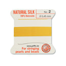 Griffin Yellow Silk No.2 - 0.45mm for Pearl & Bead Stringing Projects