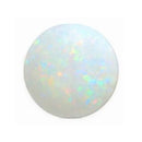 2.5mm round cabochon cut white opal gemstone