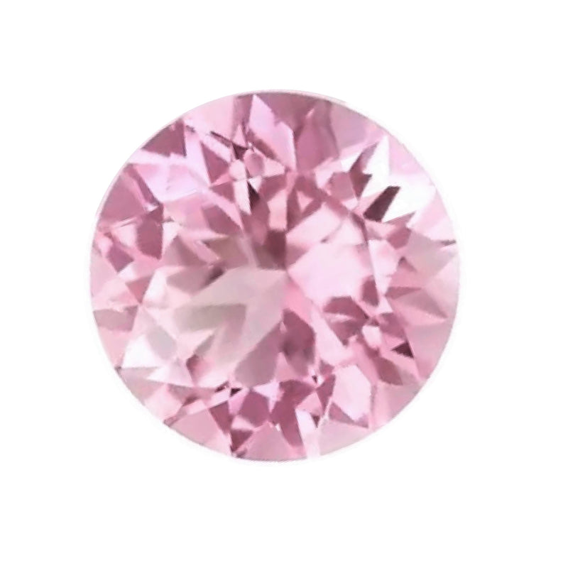 6mm round cut natural pink tourmaline gemstone
