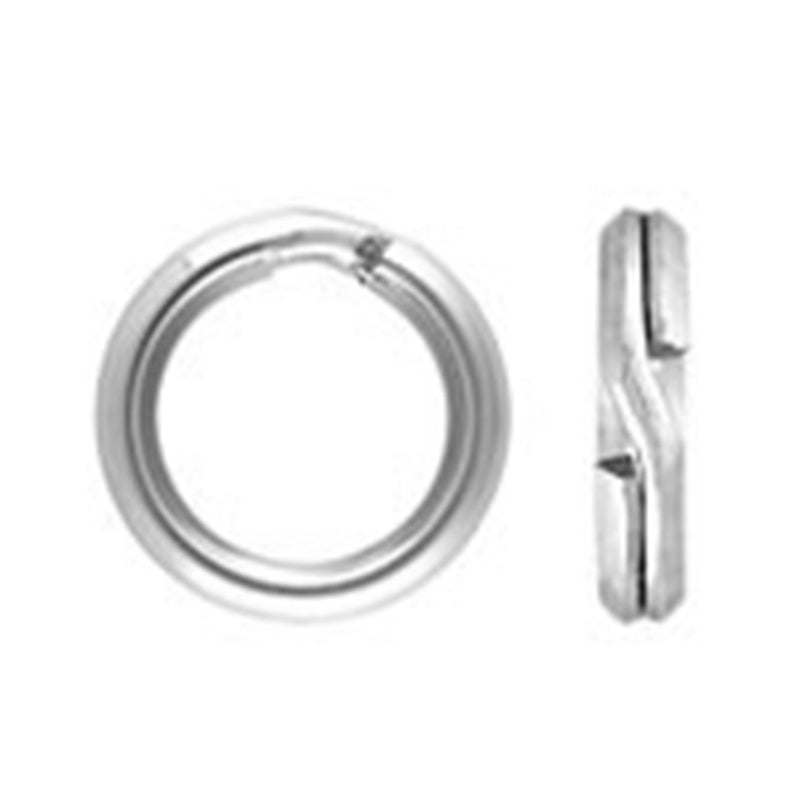 8mm Sterling Silver Split Rings, Pack of 10
